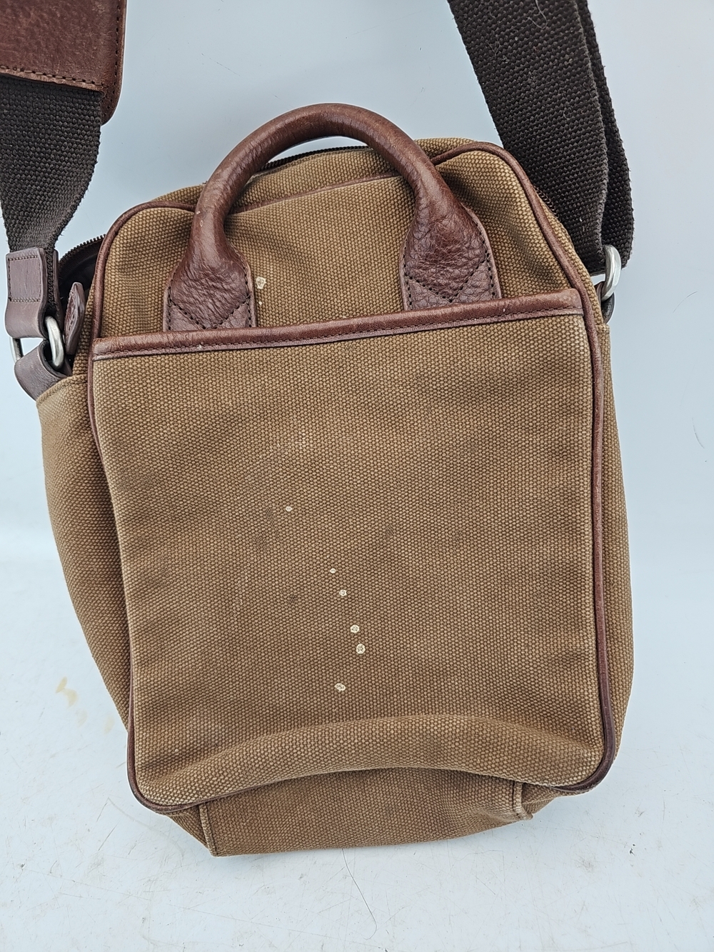 Pendleton Brown Canvas Messenger with Multicolor Geometric Panel - Picture 5 of 9